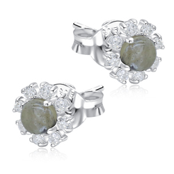 Unique Designed With CZ Stone Silver Ear Stud STS-5339